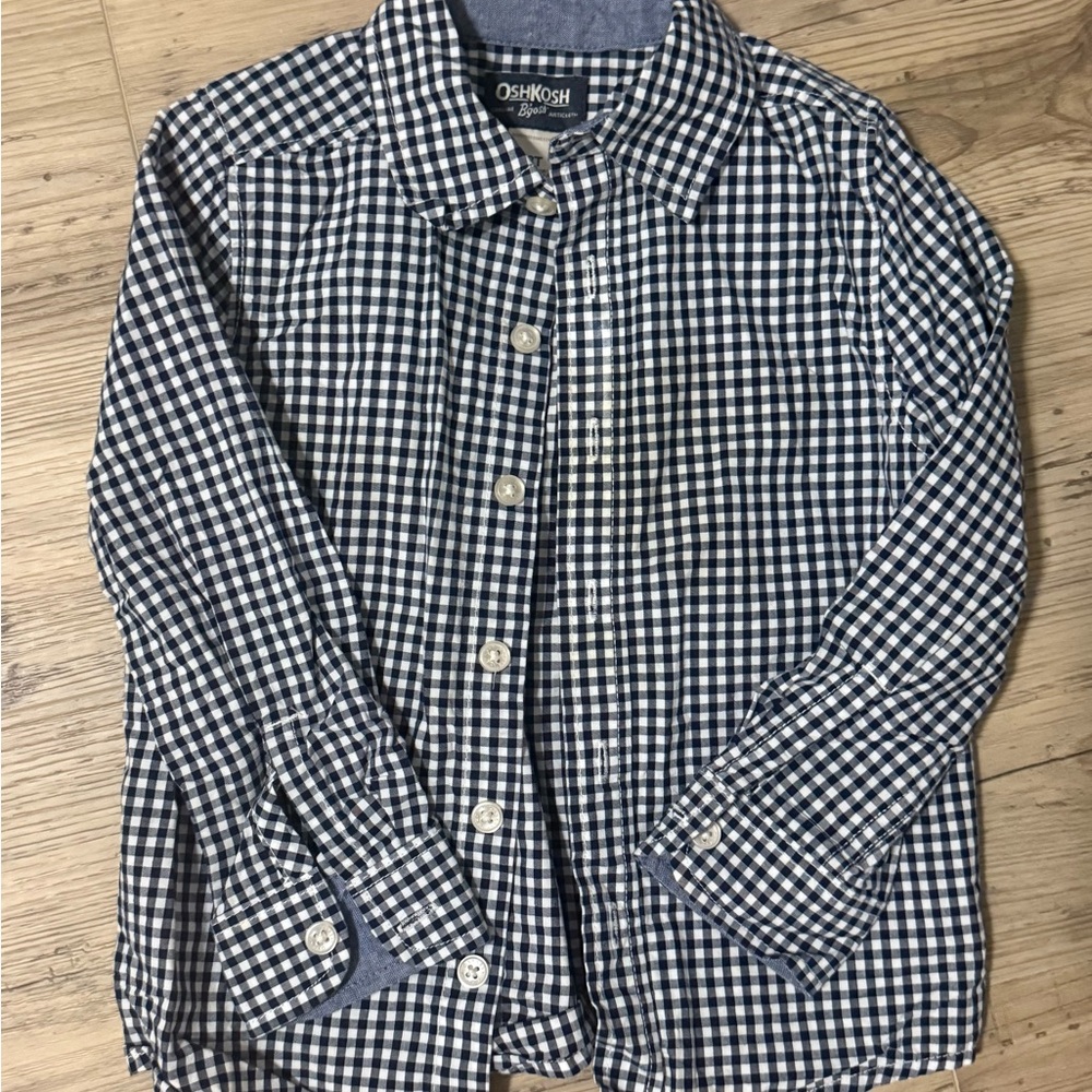 OshKosh B'gosh Navy and White Gingham Shirt